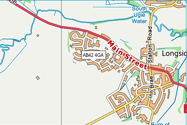 AB42 4GA map - OS VectorMap District (Ordnance Survey)