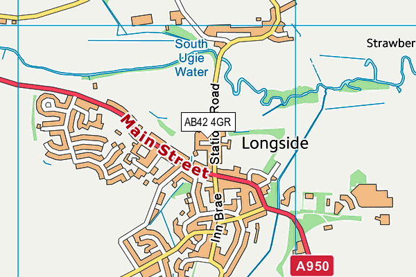 AB42 4GR map - OS VectorMap District (Ordnance Survey)