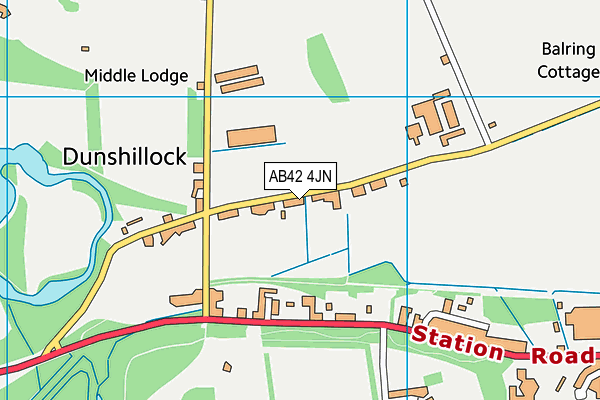 AB42 4JN map - OS VectorMap District (Ordnance Survey)