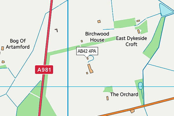 AB42 4PA map - OS VectorMap District (Ordnance Survey)