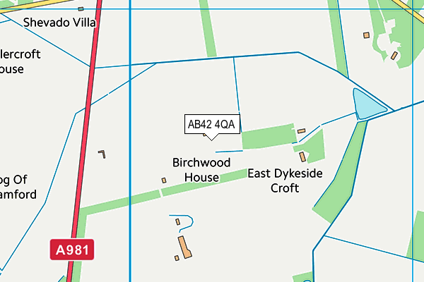 AB42 4QA map - OS VectorMap District (Ordnance Survey)