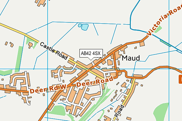 AB42 4SX map - OS VectorMap District (Ordnance Survey)
