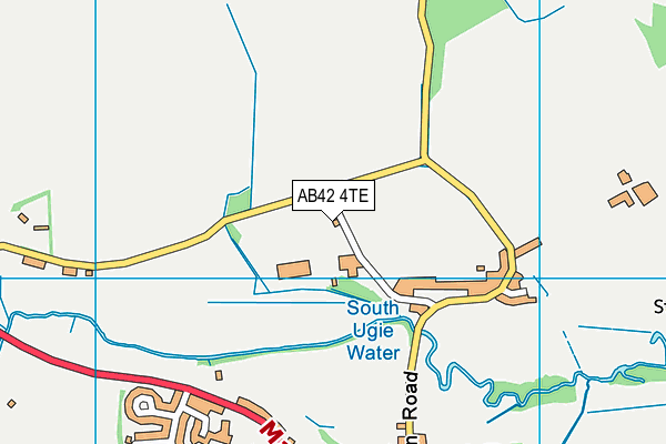 AB42 4TE map - OS VectorMap District (Ordnance Survey)