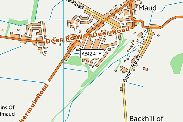 AB42 4TF map - OS VectorMap District (Ordnance Survey)