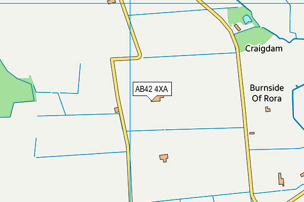 AB42 4XA map - OS VectorMap District (Ordnance Survey)