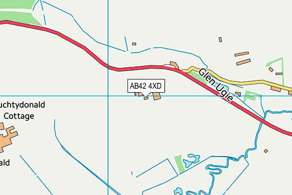 AB42 4XD map - OS VectorMap District (Ordnance Survey)