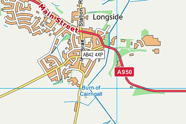 AB42 4XP map - OS VectorMap District (Ordnance Survey)