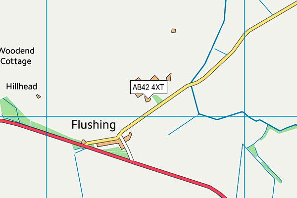 AB42 4XT map - OS VectorMap District (Ordnance Survey)