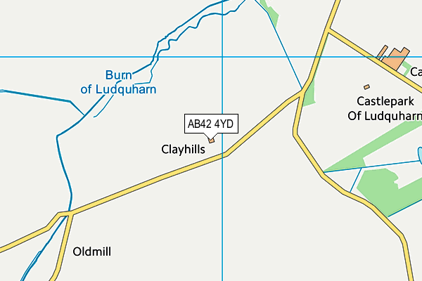 AB42 4YD map - OS VectorMap District (Ordnance Survey)