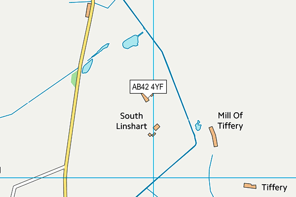 AB42 4YF map - OS VectorMap District (Ordnance Survey)