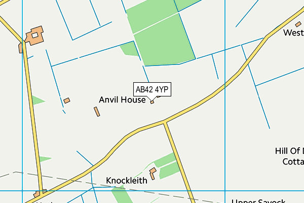 AB42 4YP map - OS VectorMap District (Ordnance Survey)