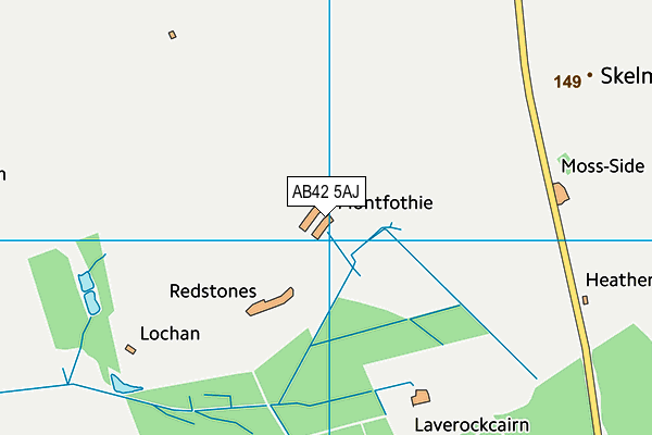 AB42 5AJ map - OS VectorMap District (Ordnance Survey)