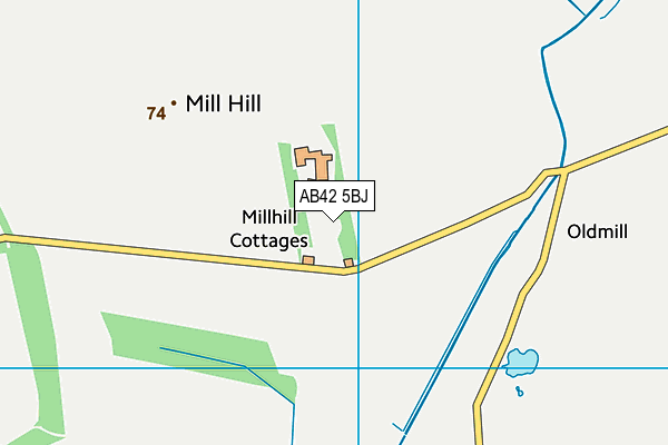 AB42 5BJ map - OS VectorMap District (Ordnance Survey)