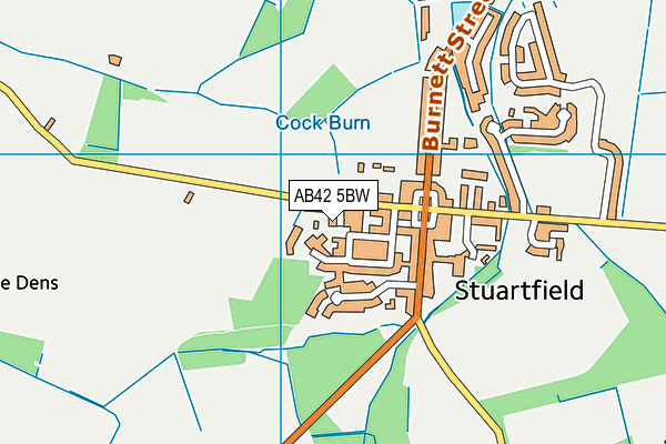 AB42 5BW map - OS VectorMap District (Ordnance Survey)