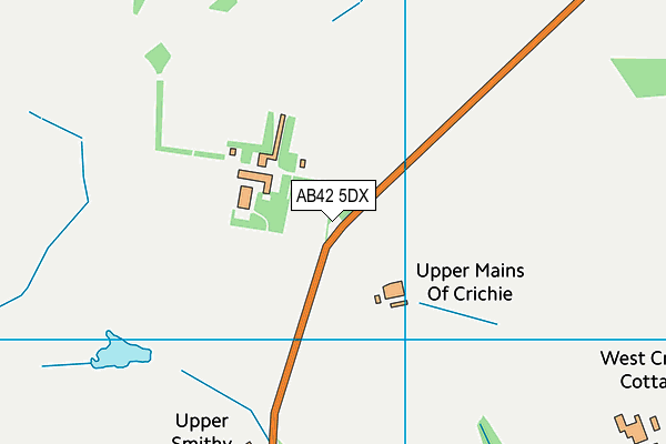 AB42 5DX map - OS VectorMap District (Ordnance Survey)