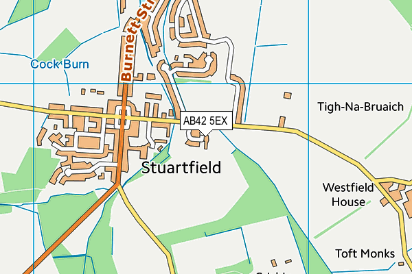 AB42 5EX map - OS VectorMap District (Ordnance Survey)