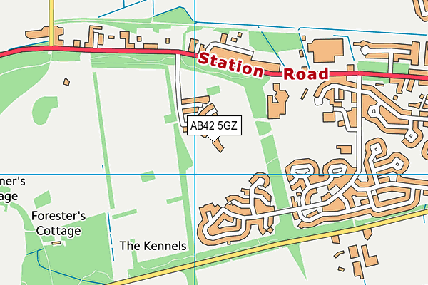 AB42 5GZ map - OS VectorMap District (Ordnance Survey)