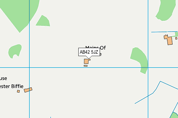 AB42 5JZ map - OS VectorMap District (Ordnance Survey)