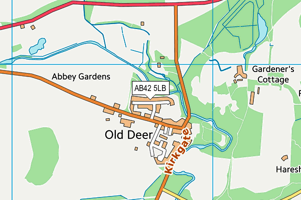 AB42 5LB map - OS VectorMap District (Ordnance Survey)