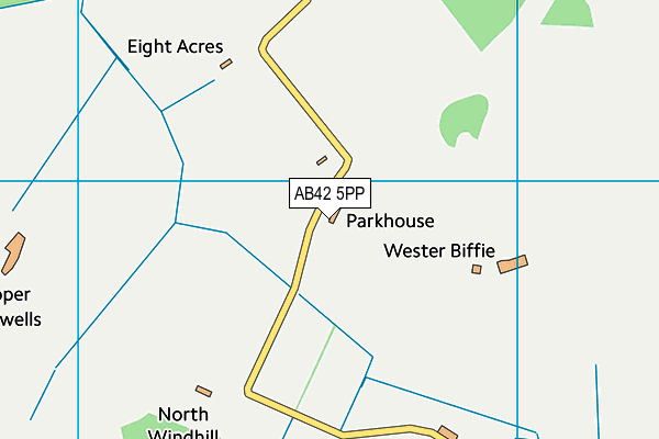AB42 5PP map - OS VectorMap District (Ordnance Survey)