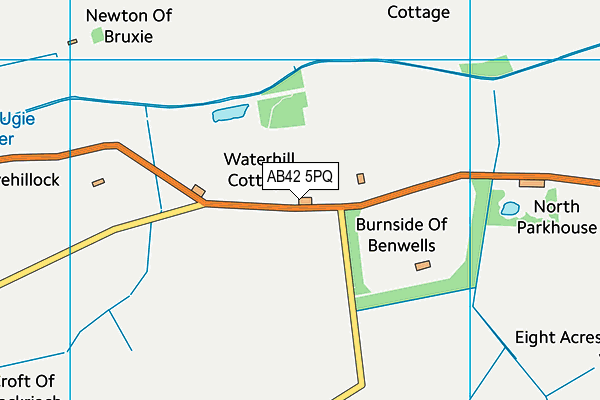 AB42 5PQ map - OS VectorMap District (Ordnance Survey)