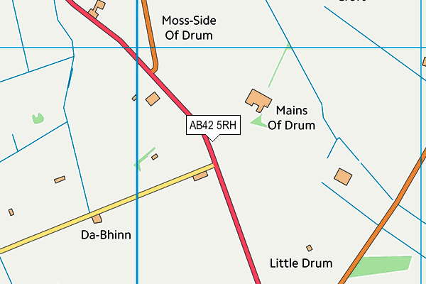 AB42 5RH map - OS VectorMap District (Ordnance Survey)