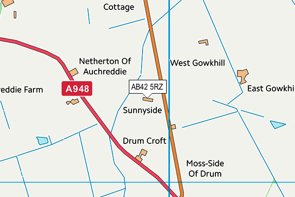 AB42 5RZ map - OS VectorMap District (Ordnance Survey)