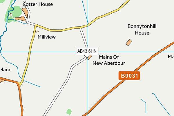 AB43 6HN map - OS VectorMap District (Ordnance Survey)
