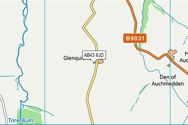 AB43 6JD map - OS VectorMap District (Ordnance Survey)