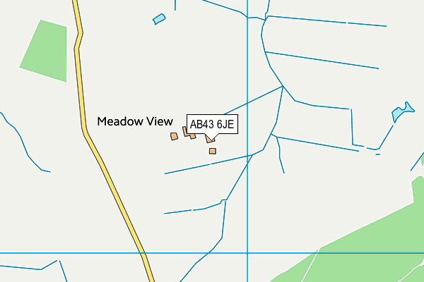 AB43 6JE map - OS VectorMap District (Ordnance Survey)