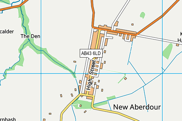 AB43 6LD map - OS VectorMap District (Ordnance Survey)