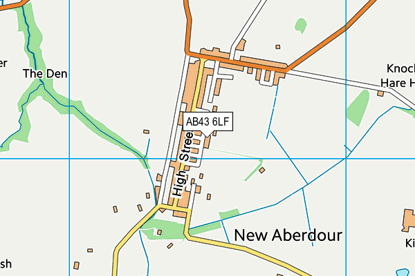 AB43 6LF map - OS VectorMap District (Ordnance Survey)