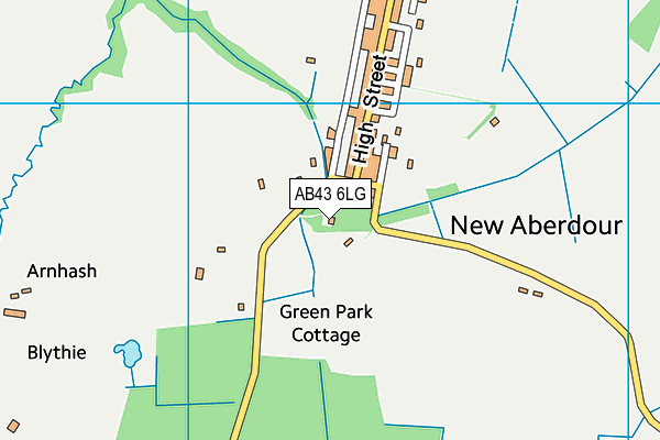 AB43 6LG map - OS VectorMap District (Ordnance Survey)
