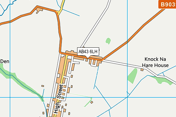 AB43 6LH map - OS VectorMap District (Ordnance Survey)