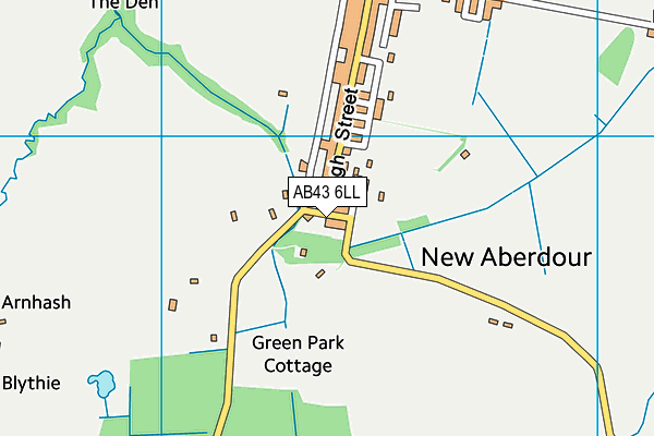 AB43 6LL map - OS VectorMap District (Ordnance Survey)