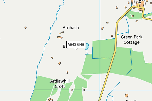 AB43 6NB map - OS VectorMap District (Ordnance Survey)