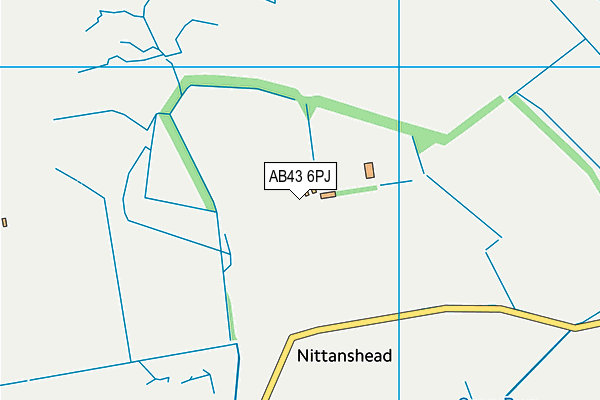 AB43 6PJ map - OS VectorMap District (Ordnance Survey)