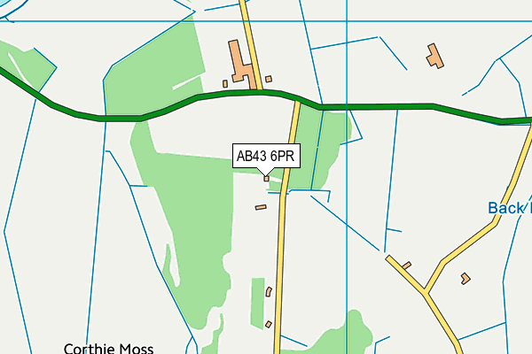 AB43 6PR map - OS VectorMap District (Ordnance Survey)