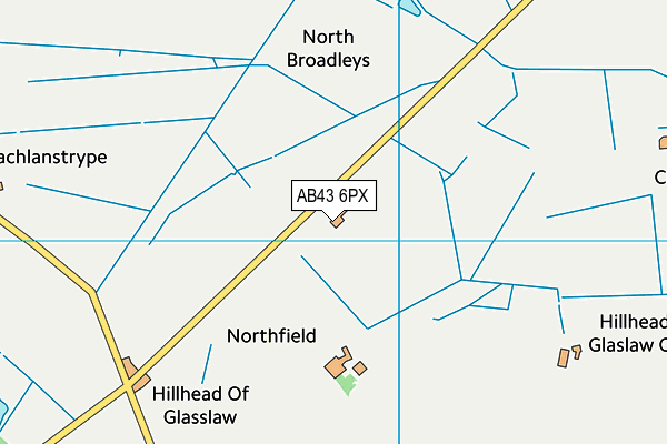 AB43 6PX map - OS VectorMap District (Ordnance Survey)