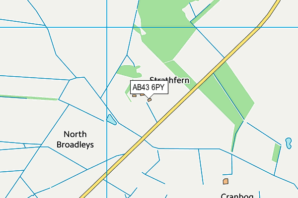 AB43 6PY map - OS VectorMap District (Ordnance Survey)