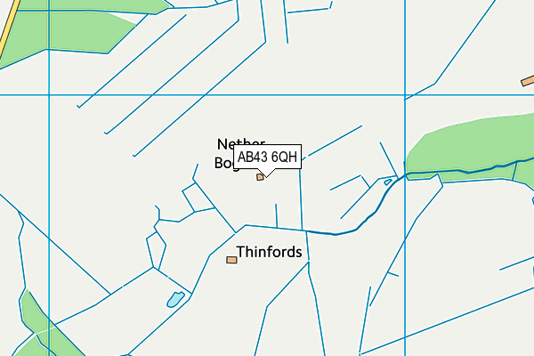 AB43 6QH map - OS VectorMap District (Ordnance Survey)