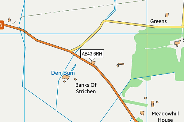 AB43 6RH map - OS VectorMap District (Ordnance Survey)