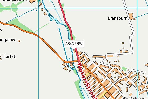AB43 6RW map - OS VectorMap District (Ordnance Survey)