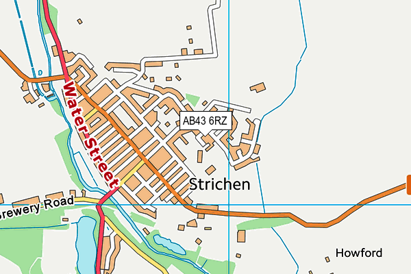 AB43 6RZ map - OS VectorMap District (Ordnance Survey)