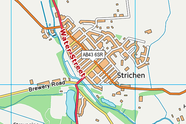 AB43 6SR map - OS VectorMap District (Ordnance Survey)