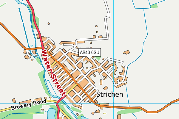 AB43 6SU map - OS VectorMap District (Ordnance Survey)