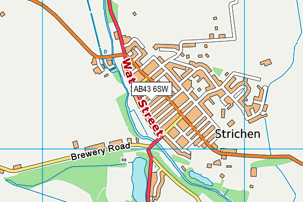 AB43 6SW map - OS VectorMap District (Ordnance Survey)