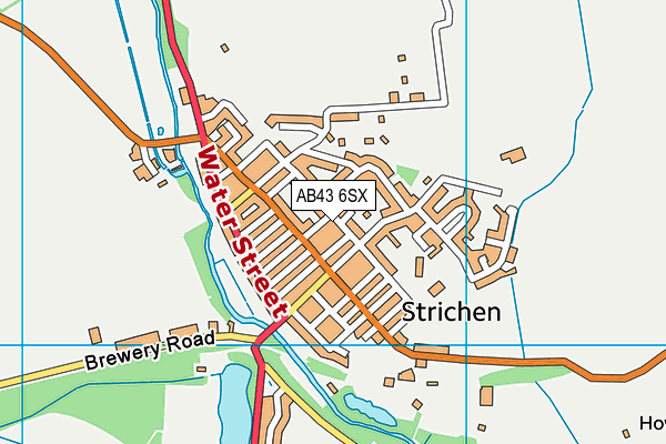 AB43 6SX map - OS VectorMap District (Ordnance Survey)