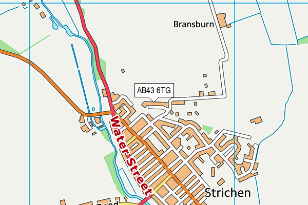 AB43 6TG map - OS VectorMap District (Ordnance Survey)