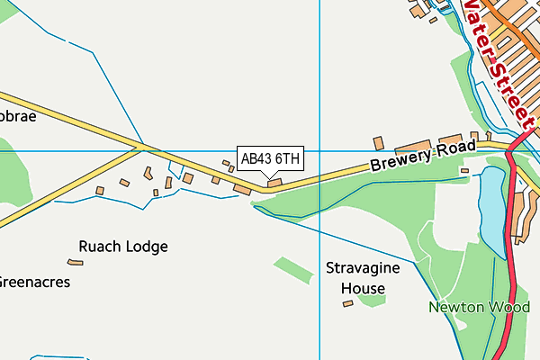 AB43 6TH map - OS VectorMap District (Ordnance Survey)